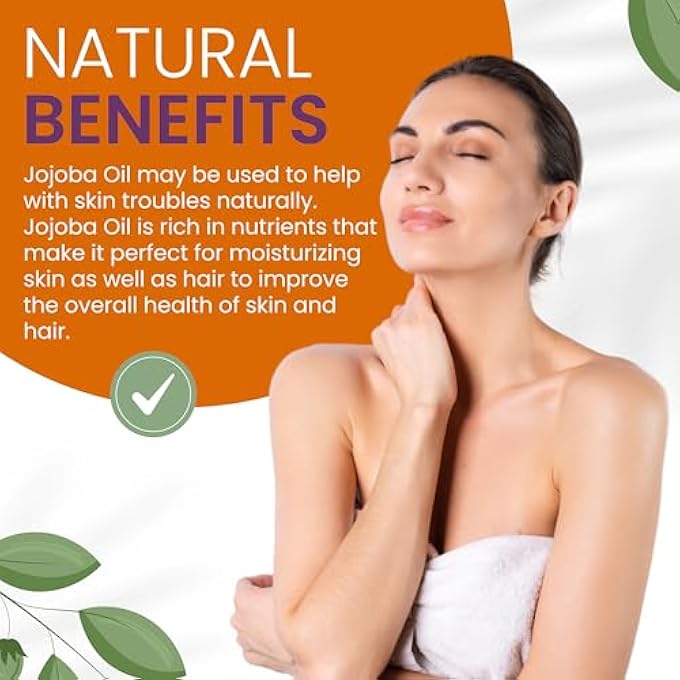 cocojojo JOJOBA OIL ORGANIC, JOJOBA OIL FOR HAIR GROWTH FOR SKIN, FACE, 100% PURE NATURAL, COLD PRESSED, DEEP MOISTURIZING ANTI-AGING, ESSENTIAL OILS - 8 FL OZ - Image 3